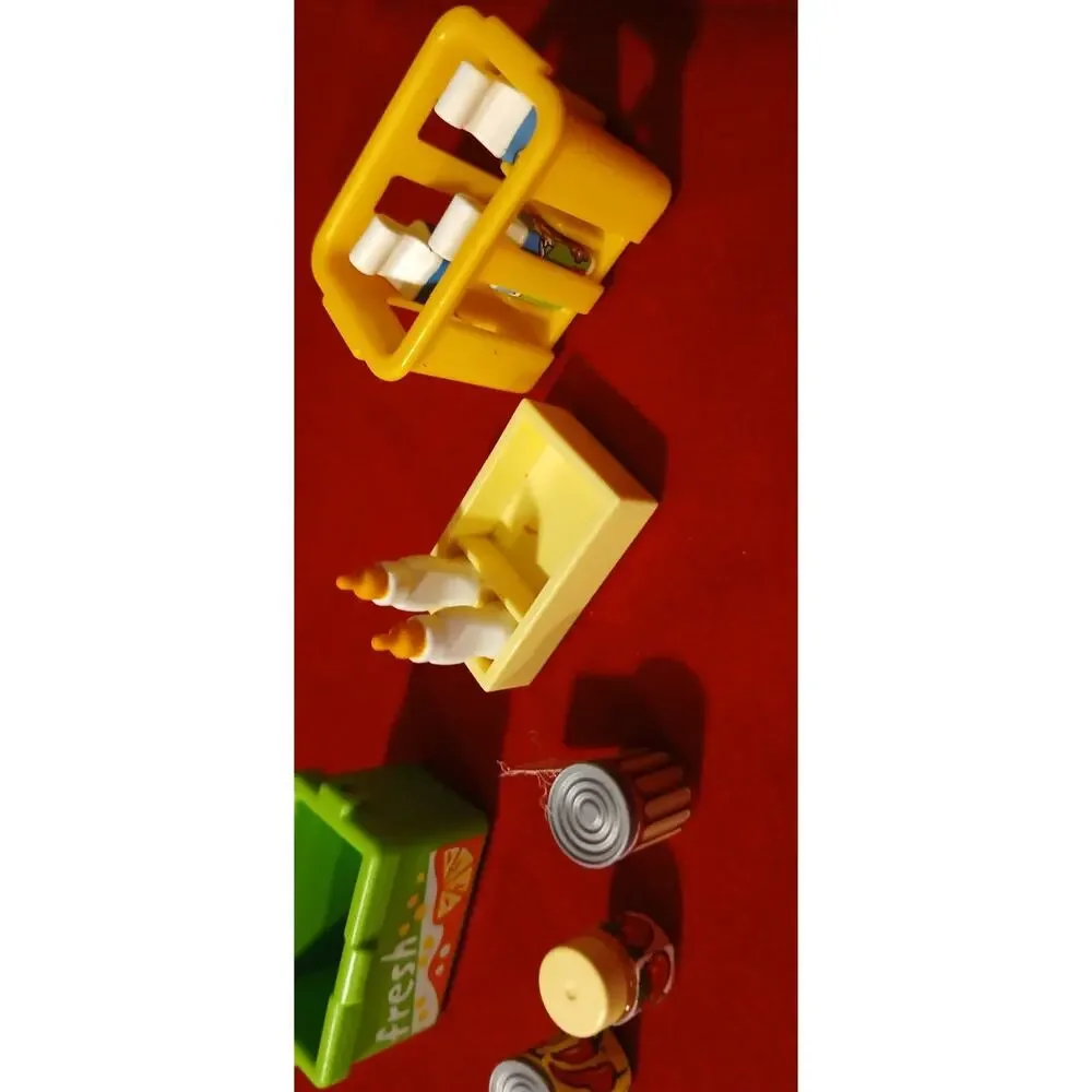 Playmobil Food Veggie Baby Bottle Milk Jugs Eggs Canned Food Grocery Store